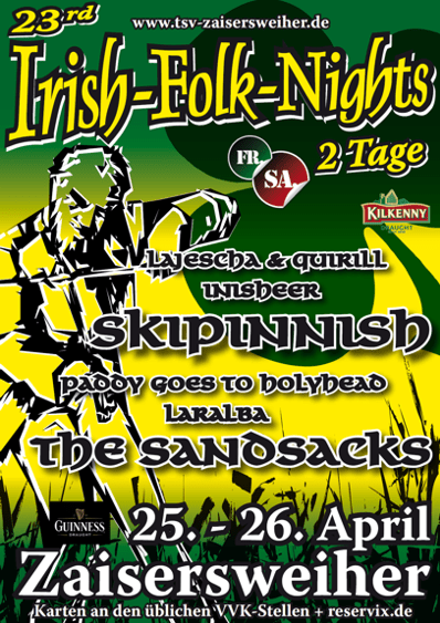 Mehr über den Artikel erfahren 23. Irish Folk Nights vom 25.-26.4.2025